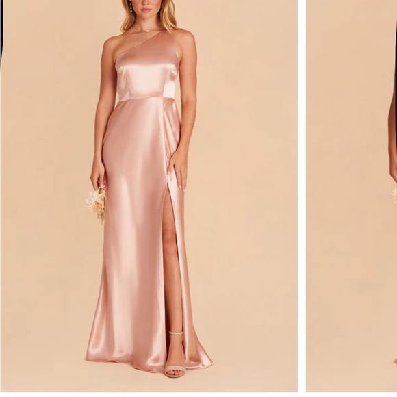 Birdy Grey Kira Satin Bridesmaid Dress - Rose Gold - Size Small - Picture 1 of 4